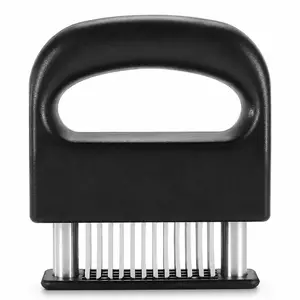 Kitchen Meat Tenderizer Tool with 48 Stainless Steel Ultra-Sharp Blades Compact Cooking Tool for Tenderizing Beef Chicken Turkey and Pork Dishwasher Safe Home BBQ Handheld Kitchenware Utensils