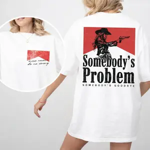 Comfort Colors Somebody's Problem Vintage 90s Country Tee Shirt. Western Music Festival T Shirt, Retro Country Concert Tee, Southern Vibe Nostalgic Outfit , Unisex Short Sleeve Tee, Classic Streetwear