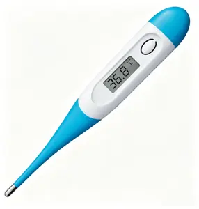 Digital Healthcare Thermometer - Medical Portable Oral Thermometer with Rigid Tip, Water Resistance, Fever Line Indicator for Adults, Oral, Rectal, Underarm Use, Digital Thermometer