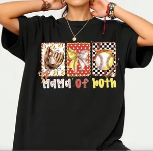 Mama Of Both Sports Mom T-Shirt, Baseball And Softball Mom Shirt, Mama Shirt, Game Day Baseball Softball Shirt, Sports Gift, Mothers Day Gift For Her