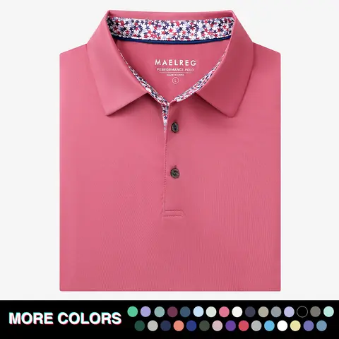 MAELREG Mens Polo Shirts Short Casual Dry Fit Performance Designed Collared Golf Polo Shirts for Men Plus Size Men's Tops