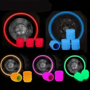 36 Glow-In-The-Dark Tire Valve Caps, Hexagonal Design, Durable Abs Material, Perfect Fit for Cars Bikes Motorcycles, Car Accessories, Tyre Caps