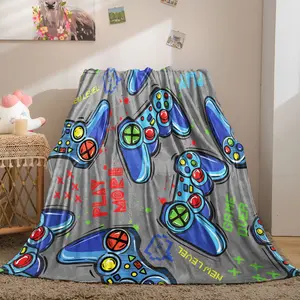 Gamer Lightweight Nap Blanket (1 Piece), Gaming Controller Print Small Lap Blanket for Couch & Office, Ideal Gift for Gamers, Teens & Kids, Multiple Sizes Available