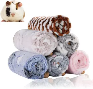 Guinea Pig Fleece Blankets 6 Pieces Waterproof & Washable Small Animal Cage Liners Sleep Mat Bedding Pad