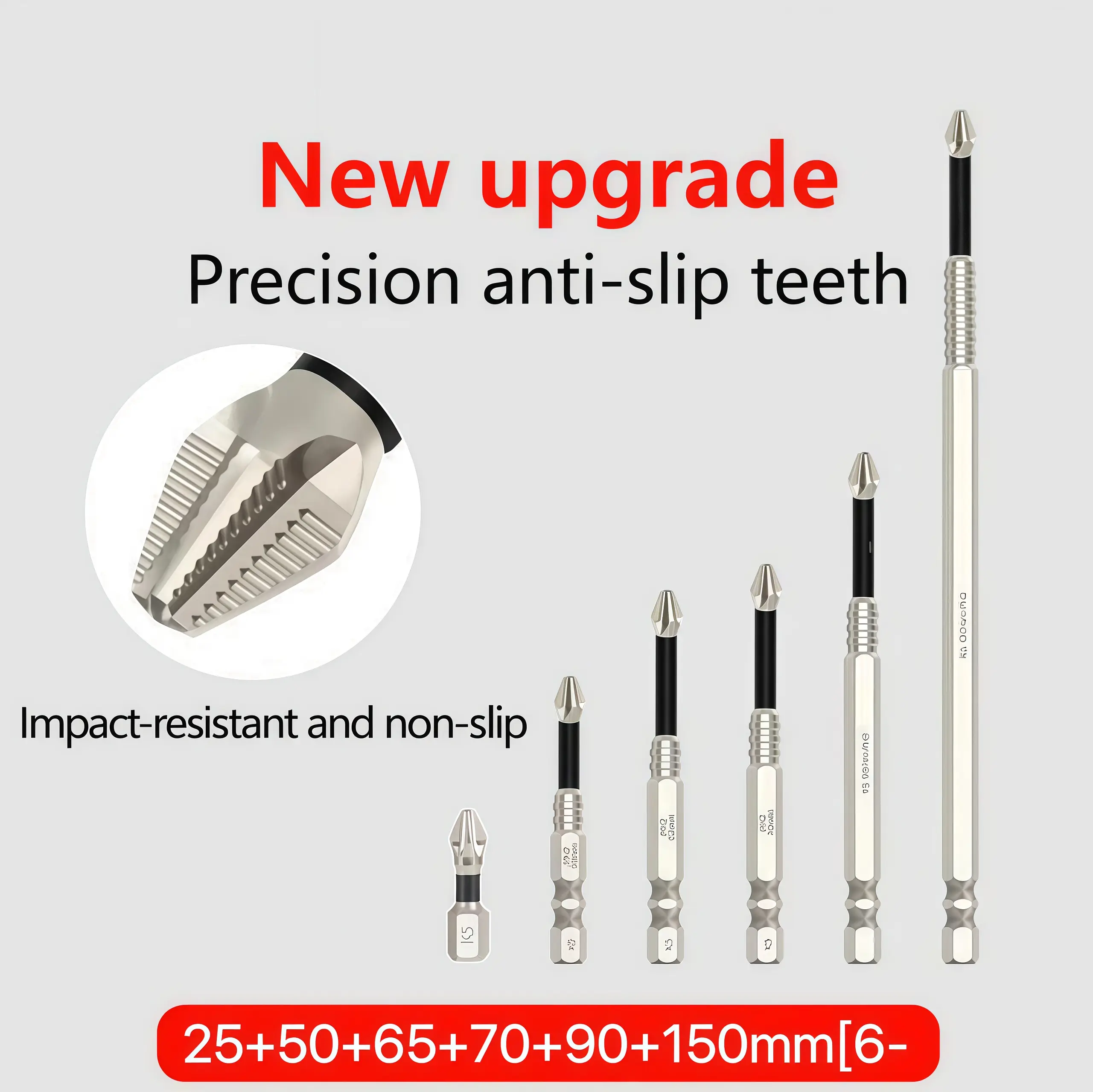 High Magnetic Screwdriver Drill Bits Set, Hexagonal Shank Anti Slip, Electric Screwdriver Set, Suitable For Power And Hand Tools,6-Piece Alloy Steel Anti-Slip Drill Bits,Phillips Screwdriver Bits