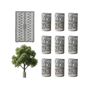 10 Pack Tree Trunk Protector Wrap,Resizable Mesh Plant Covers Tree Tubes For Seedlings, Saplings, Expandable Weather-Proof Durable Plant Bark Protection From Trimmers, Mowers  10 Pack Plastic Tree Trunk Protectors Resizable