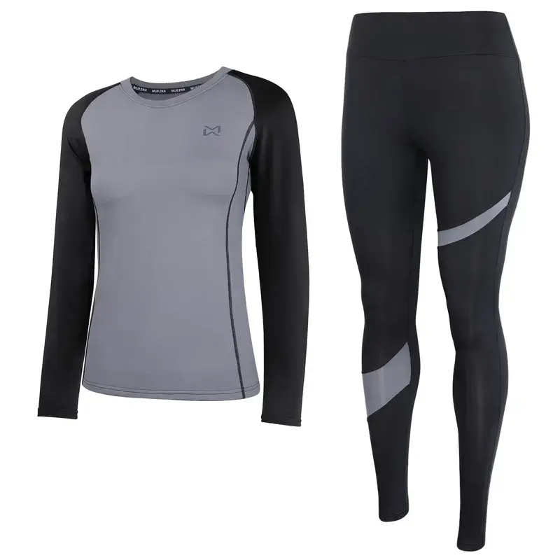 Women's Lightweight Thermal Underwear Set, 2-Piece Fleece-Lined Long Johns with Long Sleeves, Moisture Wicking Stretch Fabric for Workout & Casual Wear, Suit, Athletic, Breathable, Running, Camping, Shirts, Pants, Soft, Elastic, Fit, 2 Piece Sets