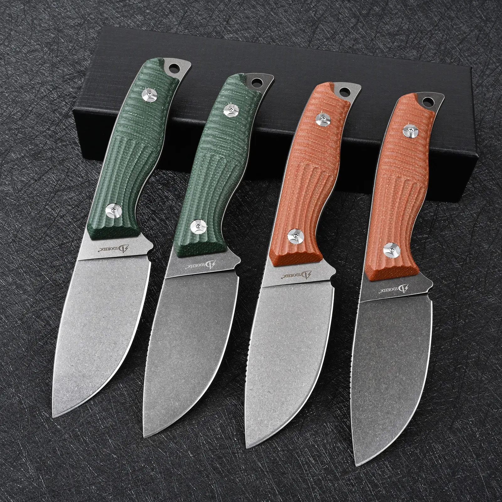 Fixed Blade Outdoor Survival Knife, DC53 Steel with Black Stone Wash Finish, G10 Handle, Kydex Sheath, 170g Lightweight Survival Equipment for Camping & EDC, Outdoor Gear, Steel Blade, Compact, Emergency Survival Gear