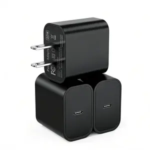 20W PD Charger Block, USB C Fast Charging Station for iPhone 117/16/15/14/13, iPad, Samsung, Google Pixel, Nintendo Switch & All USB-C Devices (Black/White)