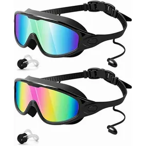 [Buy 1 Get 1 Free] Silicone Leak-Proof Swimming Goggles, Wide View Anti-Fog UV Protection Aquatic Accessories for Adults & Kids, Swimming Accessories, Leak Proof Goggles