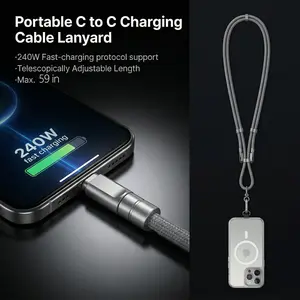 Premium Phone Lanyard Crossbody with Metal Buckles Adjustable Skin-Friendly Cell Phone Neck Strap Anti-Theft Universal Lanyard with 2 Tether Tabs for iPhone 17 Pro Max Travel Essentials Gray/Blck