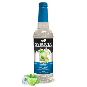 Syruvia Sugar-Free Mojito Syrup 25.4fl oz – Premium 0-Calorie Flavoring, Kosher & Gluten-Free. Perfect for Tea, Sodas, Cocktails, Mocktails & Desserts