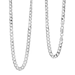 Sterling Silver Cuban Chain Necklace 24 Inches 17.02 Grams