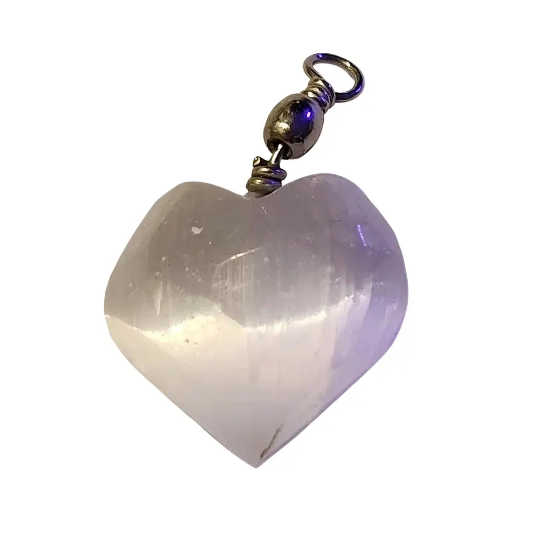 Healing Heart Selenite Pendant and Chain