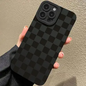 Checkerboard Pattern Phone Case, Full Body Shockproof Phone Protective Cover, Phone Compatible with iPhone 11 12 13 14 15 17 Pro Max