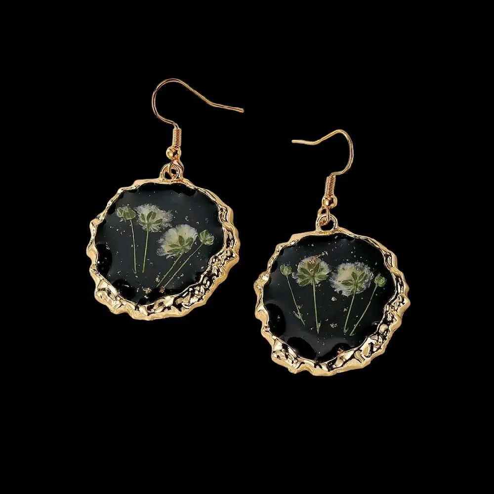 Flower Resin Earrings, Fun Chic Design, Floral Statement Jewelry for Daily Wear