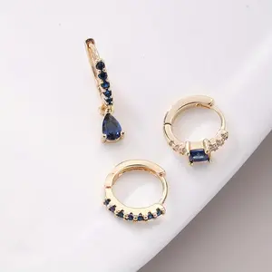 Retro Affordable Luxury Zirconia Earrings Suit