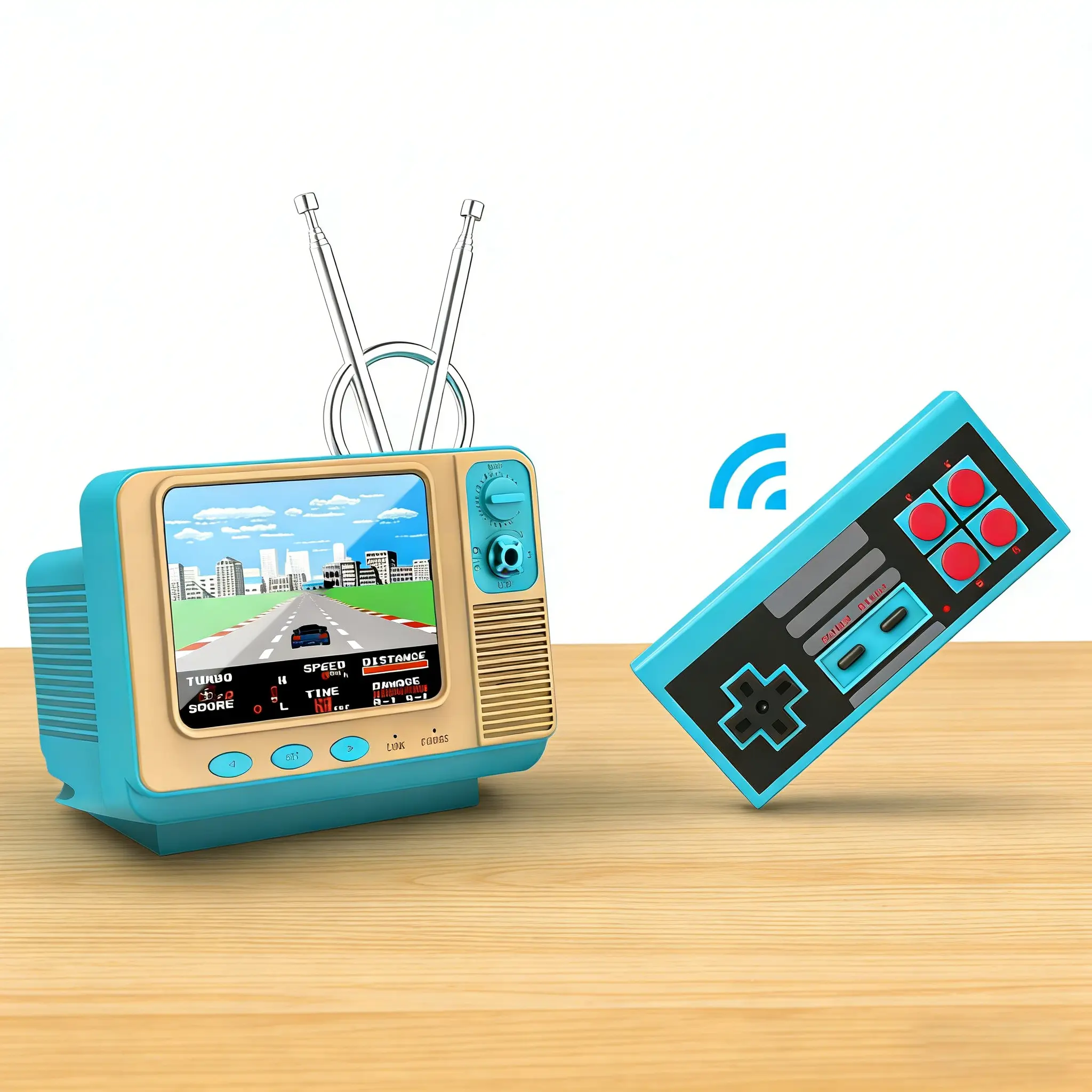 GV300S Retro Games Console 3.0" TFT Screen, Built-in 308 Classic FC Games, Wireless Handheld Controller, TV Output Support, Rechargeable Battery, Classic Retro Game System Gift for Kids Adults