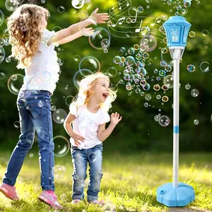 Bubble Maker Toy for Kids Automatic Bubble Blaster with Music & Lights Adjustable Height Perfect for Outdoor & PartyMassive Bubbles,Outdoor Summer Party Toy OutdoorFun for Adults &Kids Toys,Fun Gift for Holidays and Parties#Summervibes