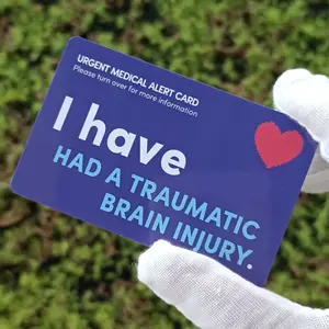Urgent Medical Alert PVC Card Notice, Glaucoma Gout Traumatic Brain Injury Hashimoto's Disease Heart Failure Hives, Writable Emergency Identifier, Essential Medical Information, Compact Size, Custom Message Card