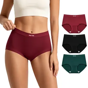 Women's High Waisted Cotton Full Coverage Panties, High-Temp Sterilized Vacuum Pack, Grid Antibacterial Crotch, Mild Tummy Control, Luxury Gift Box for Mother’s Day & Birthday Women's Soft & Breathable Underwear,  Stretchy & Durable period