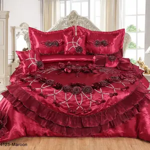 6 Piece weeding Durable Bedroom Set - Bedding with Floral Embellishments and Ruffled Details for Elegant Home Decor