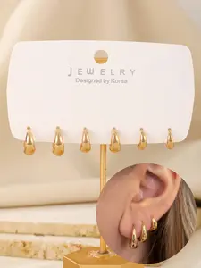 3 Pairs Elegant Teardrop Earrings, Suitable For Women's Daily Wear, Dating, Party And Everyday Matching