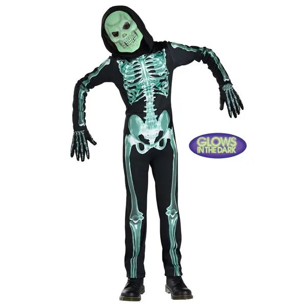 Boy's Toddler Glow in the Dark Skeleton Costume
