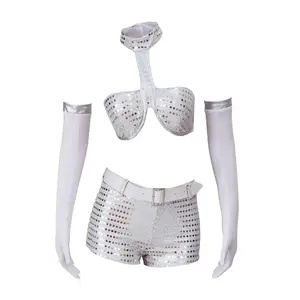 Austin Powers Inspired Goldmember Era Women's Silver Retro Party Costume - 1960s Themed Halloween & Cosplay Outfit