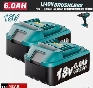 2 Pack FOR Makita 18 Volt Li-ION 6.0Ah LXT Battery BL1860B Tool Power Battery US