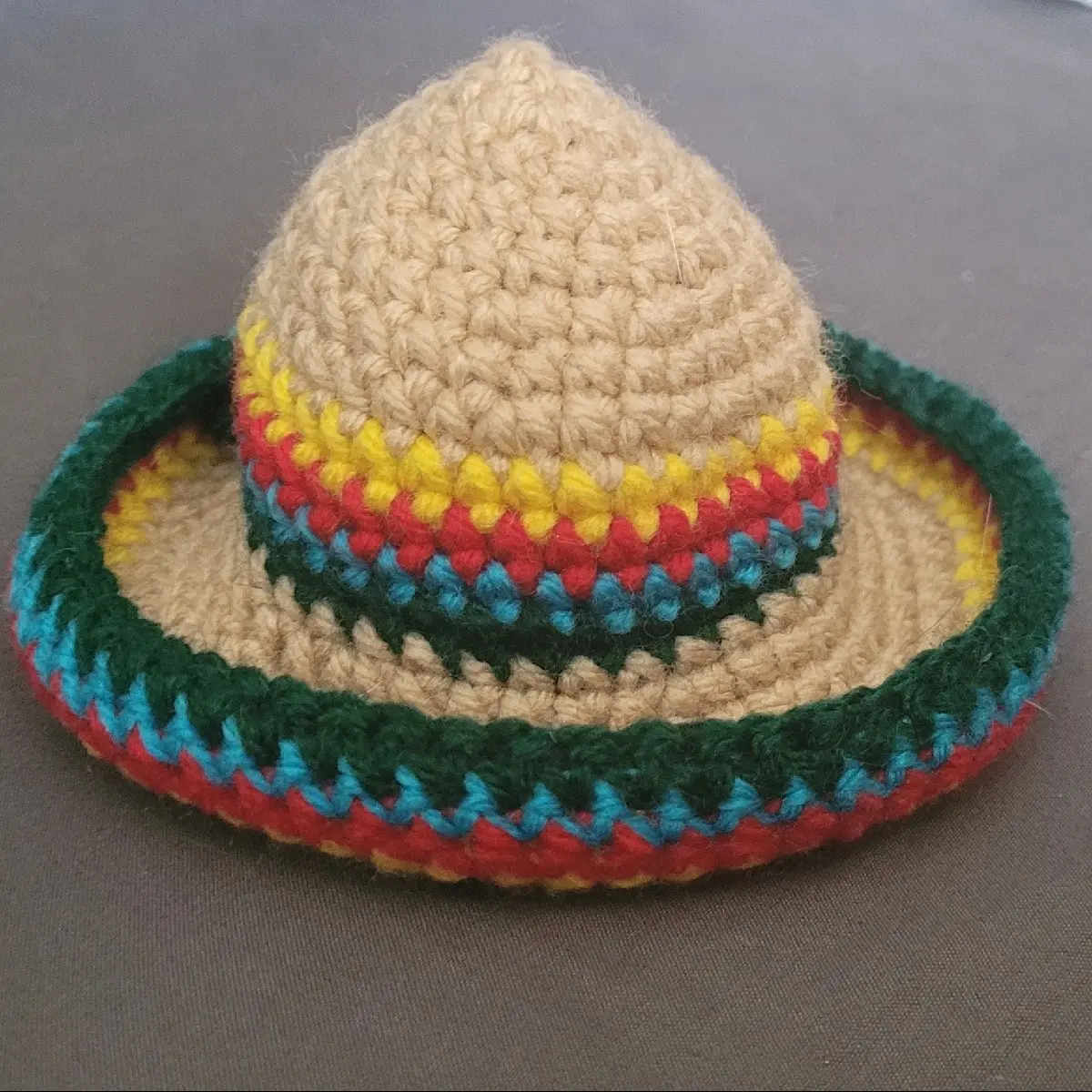 crochet cat sombrero