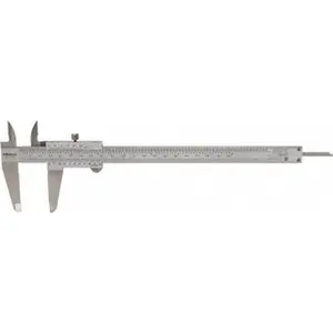 Mitutoyo Vernier Caliper: 0 to 8", 0.001" Graduation, Stainless Steel 1.9685" Jaw Depth 530-118