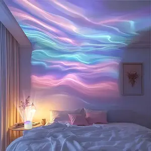 Aurora LED Ambient Light Projector with Remote Control, Starlight Projector, Galaxy Star Projection Lamp for Bedroom Nightlight, Home Theater Decor Gift Idea, Starry Sky Projector