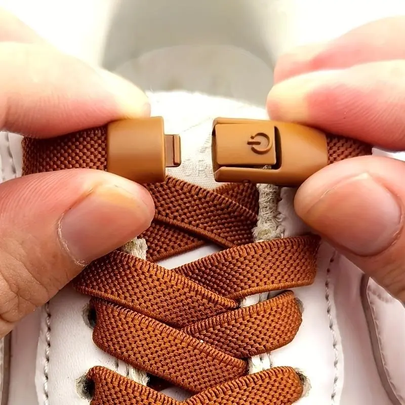 1 pair adjustable elastic shoelace set, 39.37 inches long, comfortable no-tie design, suitable for men and women, with metal locks