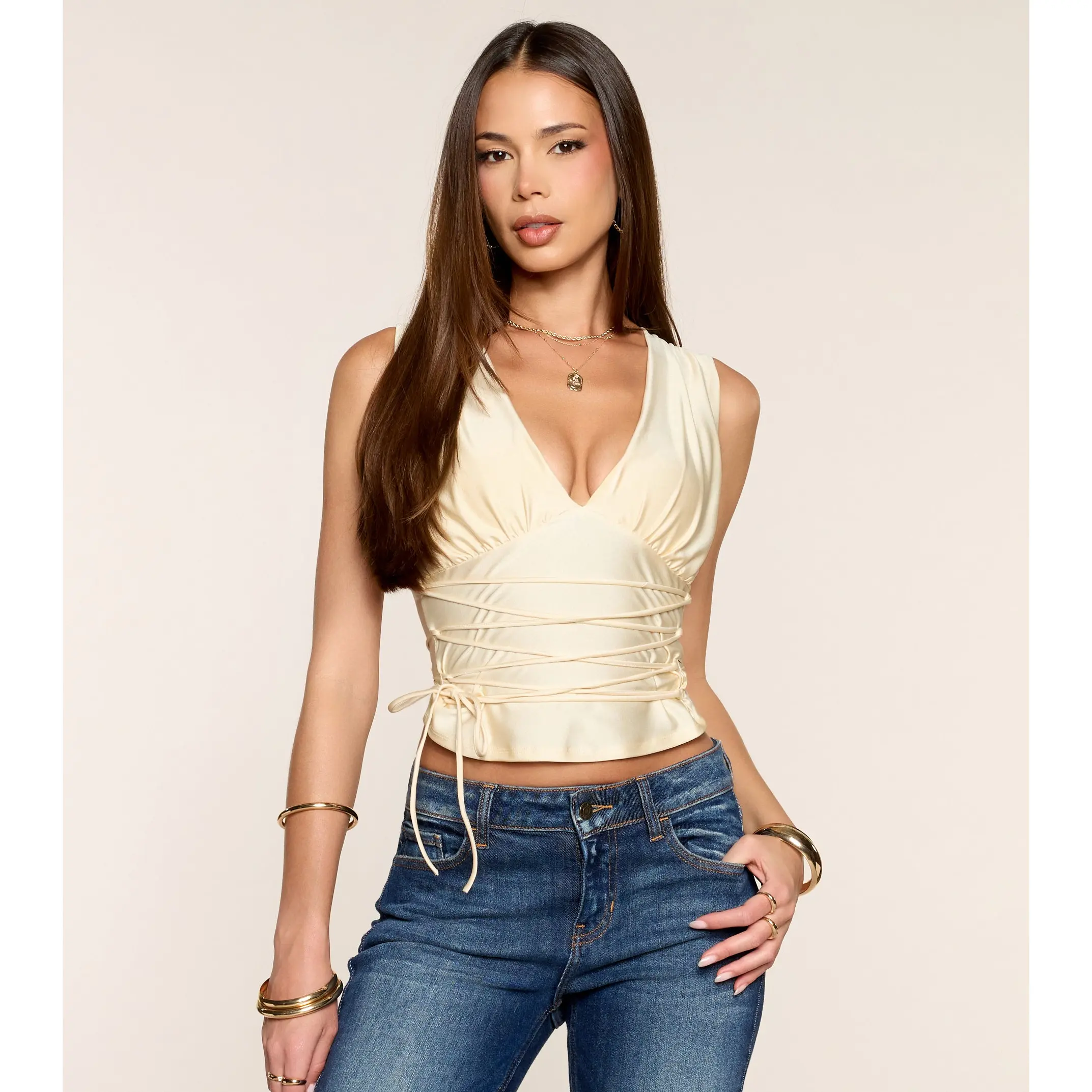 Switch The Vibe Lace-Up Tank Top
