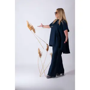 Linen Top Nikiti - Perfect for any occasion, this set seamlessly blends sophistication with practicality