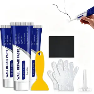 Wall patching compound, wall repair paste, waterproofing, anti-mildew, anti-humidity, white wall crack repair and hole filling putty, wall coating paint