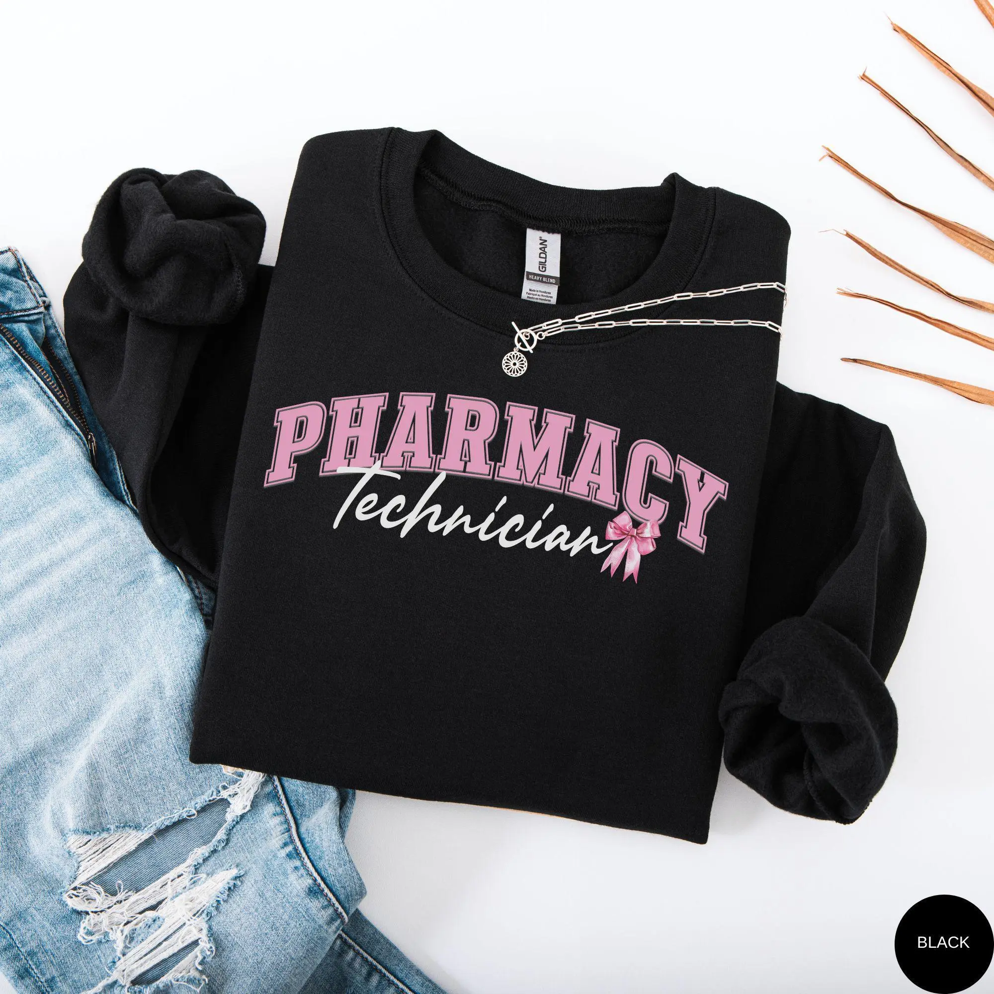Pharmacy technician T-SHIRT or Sweatshirt ,  Coquette pharm tech gift for pharmacy student,  pharmacy assistant, CPhT Sleeve Unisex