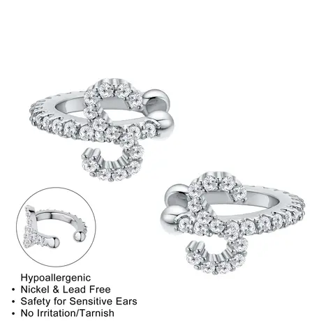 Tewiky Earrings For Women Fashion letter CZ Design Earrings For Daily life outfits All Match For Outdoorfun For Blackfriday For Christmas