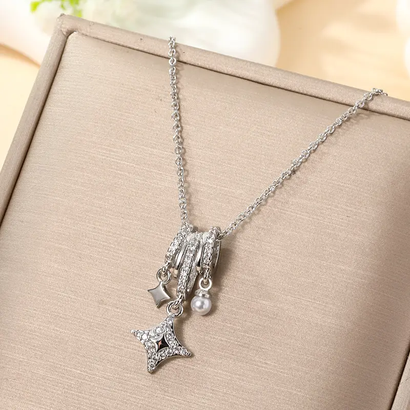 Vintage Niche Iris Flower Key Pendant Necklace - Decorative Flower, Metal Charm, Adjustable Pendant Styles, Non-Fading Sweater Chain Accessory for Daily Wear, Decorative Flower Necklaces, Metal Charm Necklaces