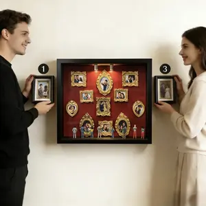 DIY Museum Photo Frame - DIY Shadow Box with 11*Mini Frames & 8*Figures - The Ultimate Personalized Gift for Parents, Couples, and Best Friends