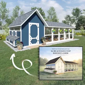 DIY Chicken Coop Plan Book for 15-25 Chickens | Spiral-Bound DIY Build Guide | Detailed Instructions & Materials List | DIY Friendly | Secure Nesting Area & Roosting Space