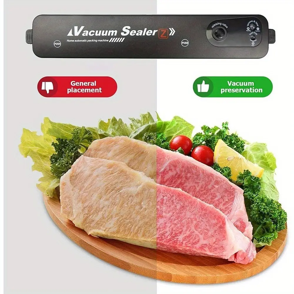 Automatic Vacuum Sealer Machine with Automatic Sealing System for Food Preservation, Storage Saving, and Included Seal Bags
