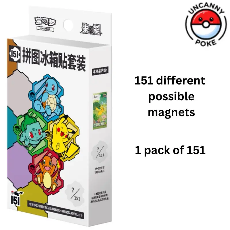 Pokemon Fridge Magnet Set, 151 Journey Pack, Simplified Chinese