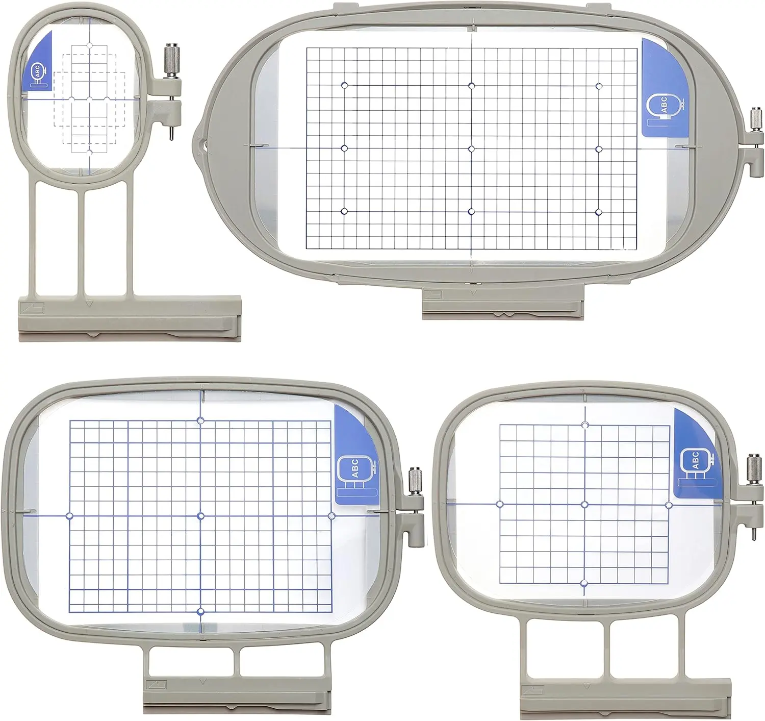 New brothread Embroidery Machine Hoop 4 in 1 Set (SA437+SA438+SA439+SA441) for Brother Innovis NQ3600D/3500D NQ1700E/1600E/1400E VE2200 4000D 1500D V7 V5 V3 VM5200/6200D BabyLock Ellegante/Aventura, mothersdaygift