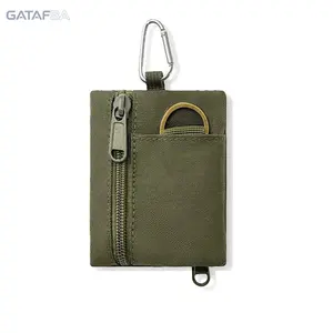 Square Outdoor Tactical Mini Pouch, Multifunctional Earphone Coin Purse, Portable Sports Square Key Wallet Bag, Lightweight Waterproof Storage Pouch For Outdoor Camping Daily Carry Travel Essentials