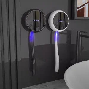 iHave Toothbrush Sanitizer – Wall-Mounted UV Toothbrush Holders for Bathrooms, Stylish Bathroom Accessories and Bathroom Decor for Home & RV, Travel Essentials, Cool Gadgets Black