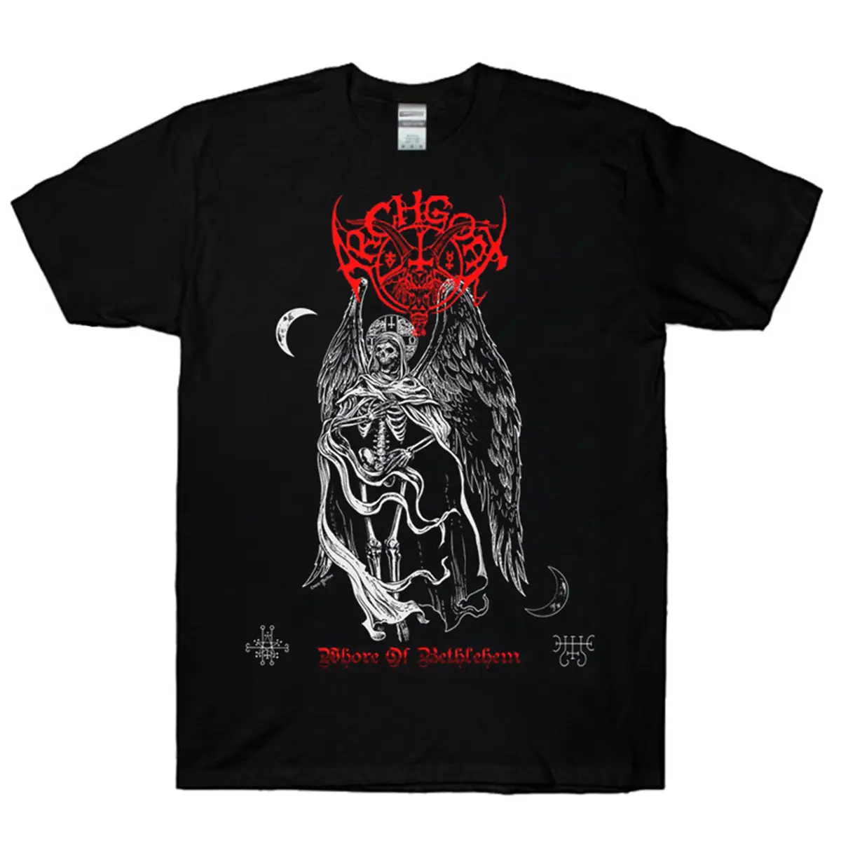 Archgoat Band Tee Archgoat Whore Of Betlehem Black T-Shirt Unisex Cotton Tee