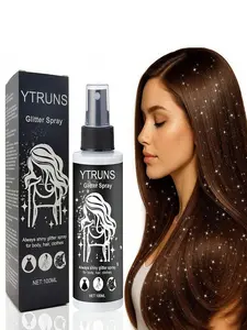 Quick-Dry Glitter Spray Kit, High-Shine Shimmer for Hair, Body, Lips, Eyes & Face, Perfect for Music Festivals, Party Makeup, Shimmering Body Glitter