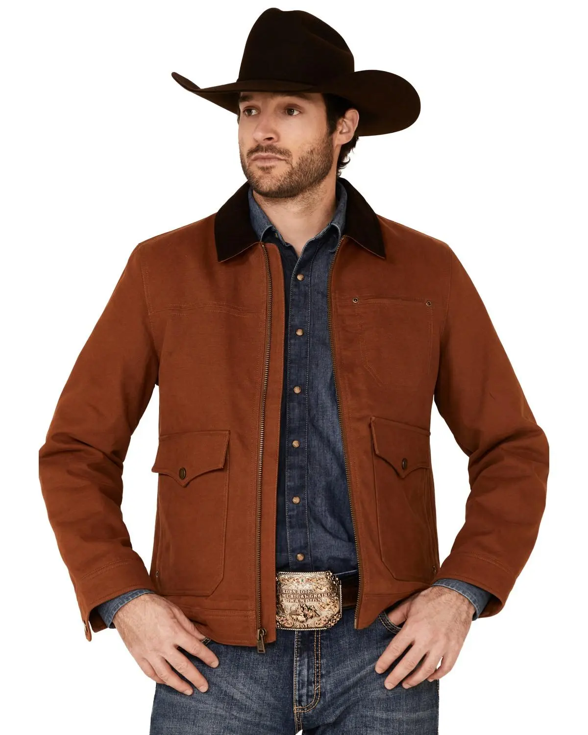 Pendleton Men's Men'S Whiskey Carson City Canvas Zip-Front Barn Coat - C2133-83024